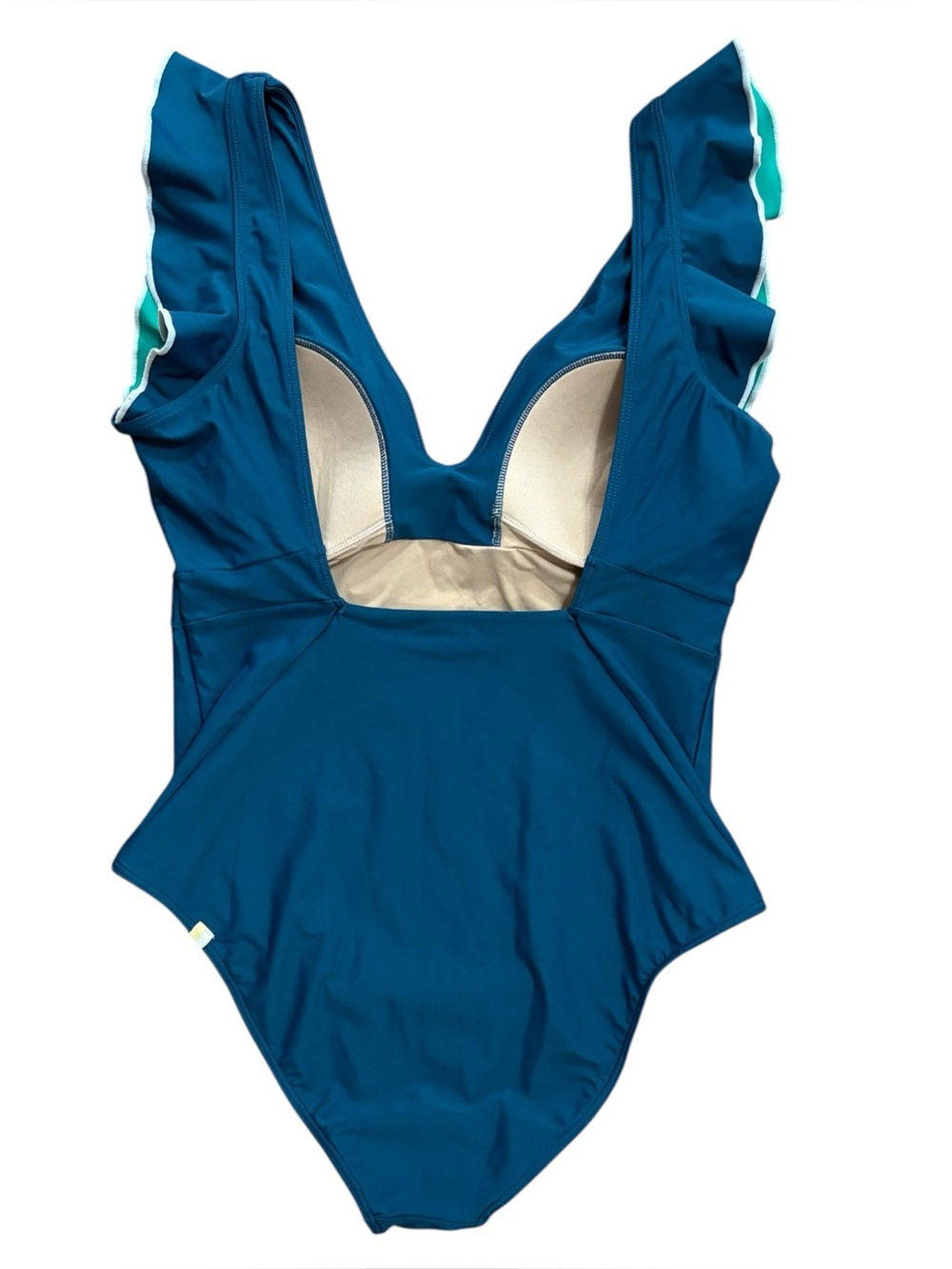 Summersalt The Ruffle Backflip One Piece Swimsuit Seaglass Green Coastal Size 10 - Picture 2 of 7